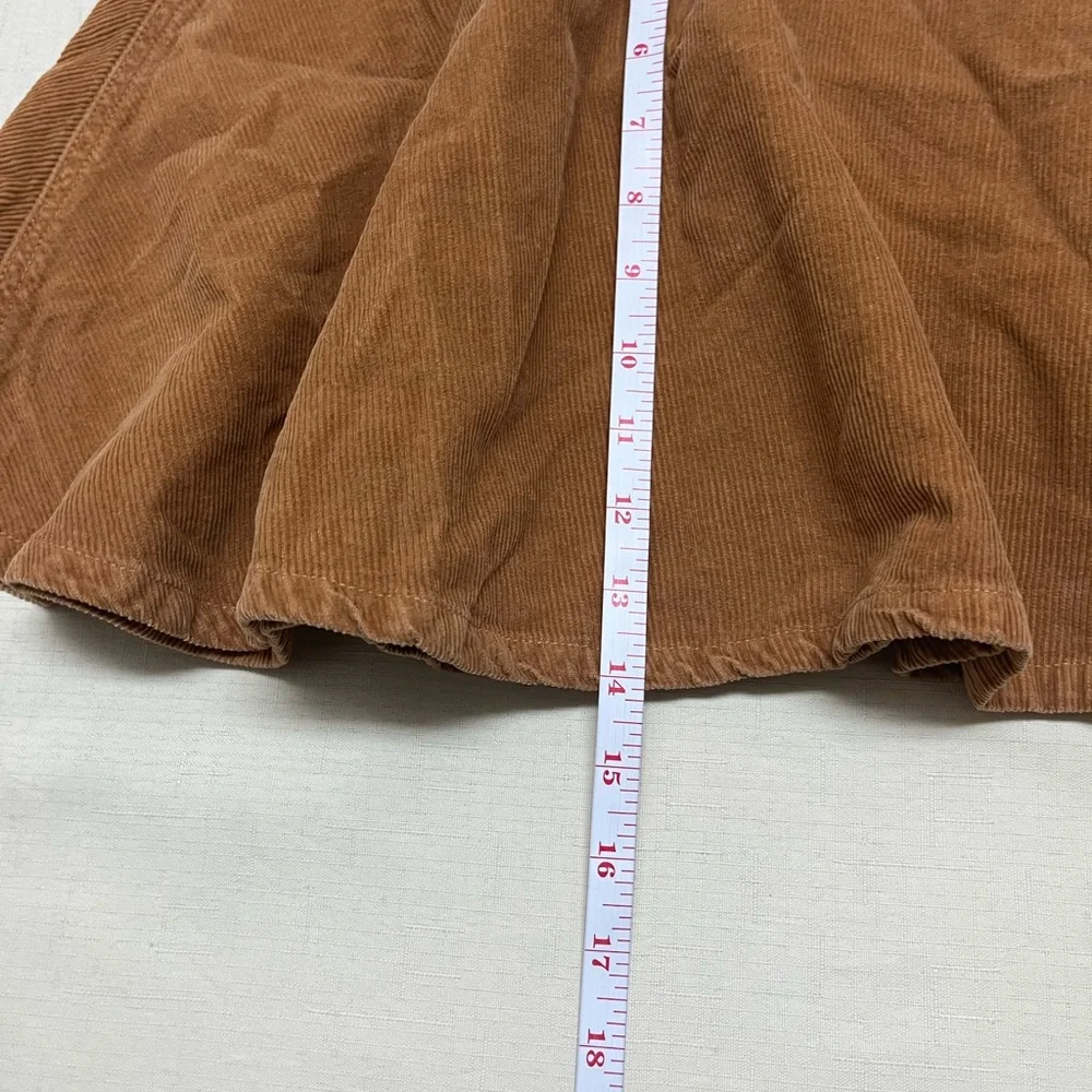 American Apparel S tan corduroy skater circle skirt
